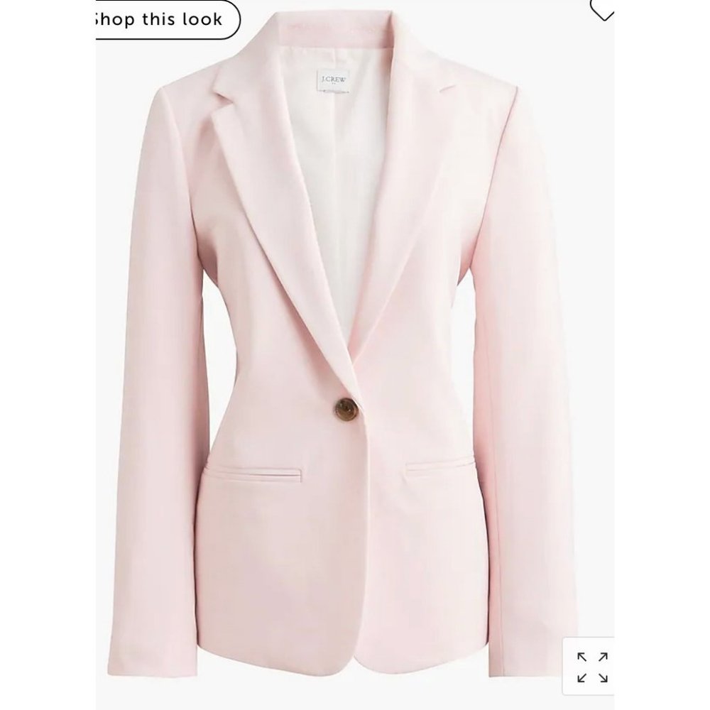J.Crew $198 One Button Blazer Sunwashed Pink Size 18 BO599